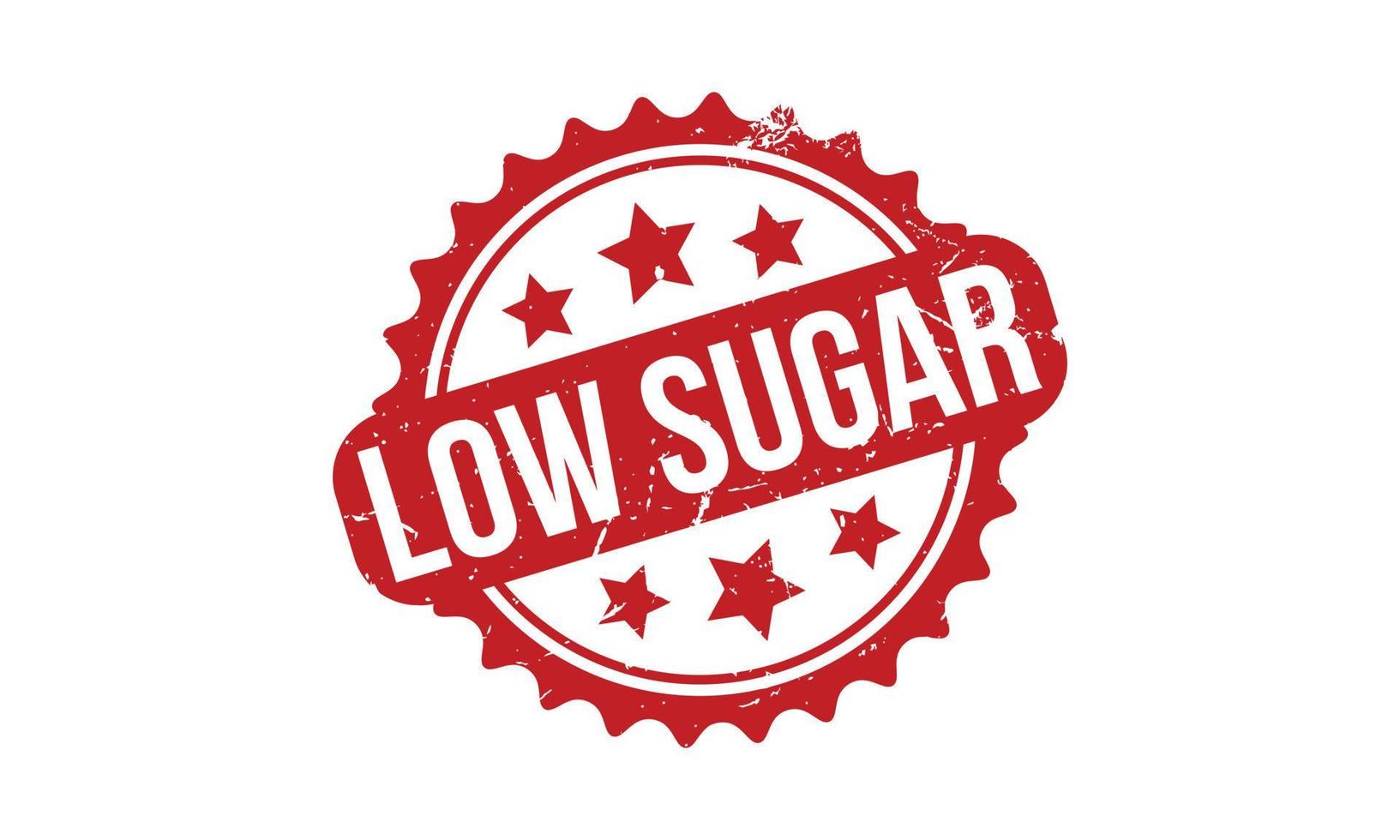 Low Sugar Rubber Grunge Stamp Seal Vector Illustration