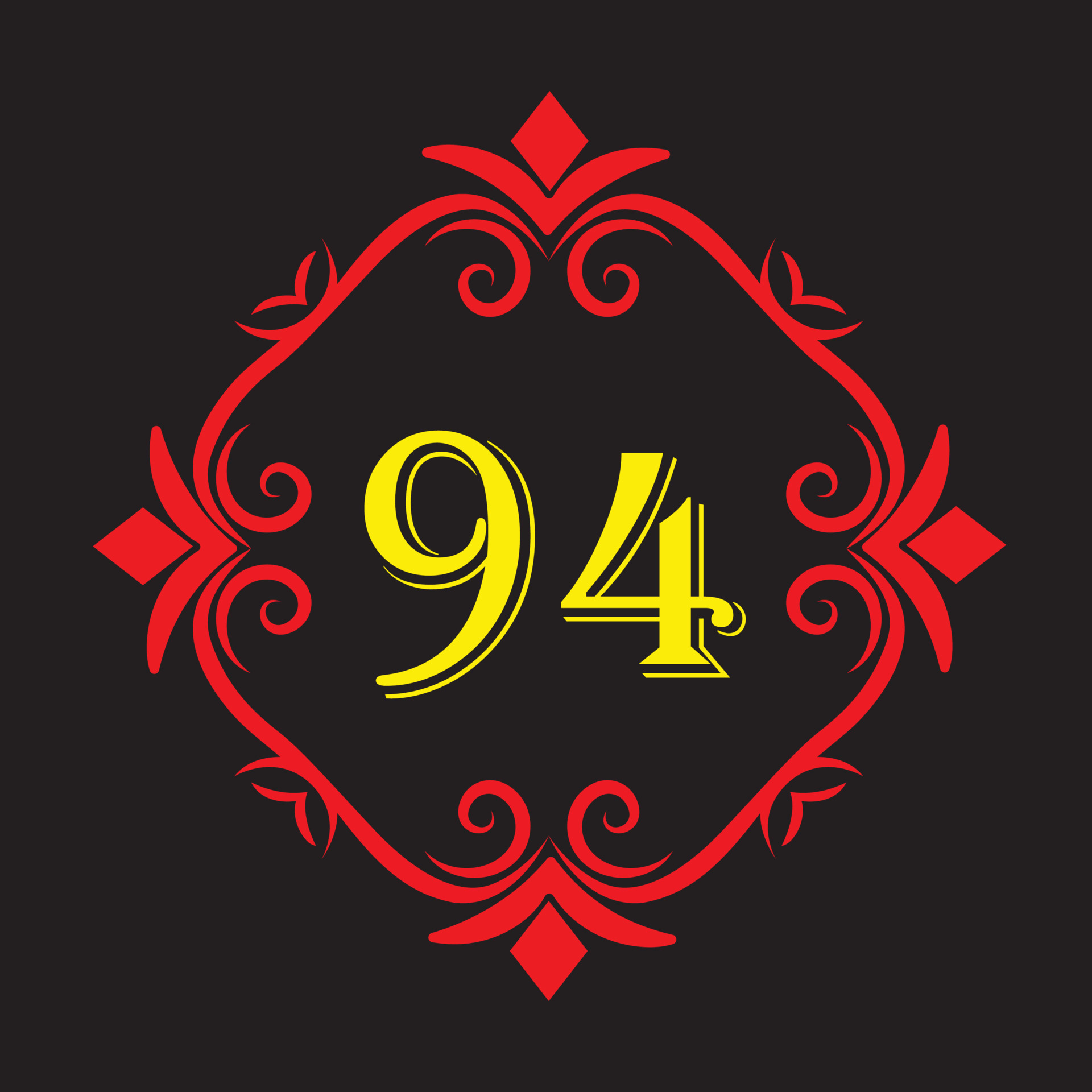 vector number 94 design 22181966 Vector Art at Vecteezy