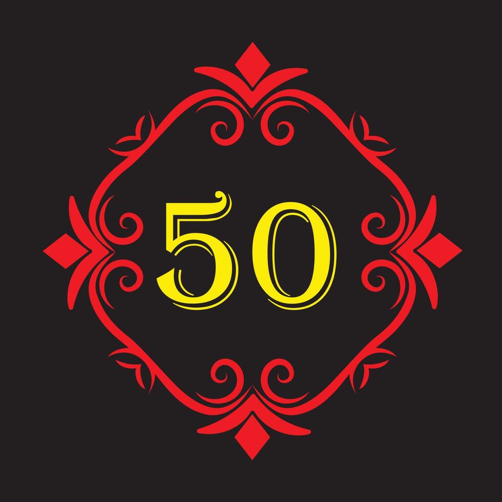 vector number 50 design 22181974 Vector Art at Vecteezy