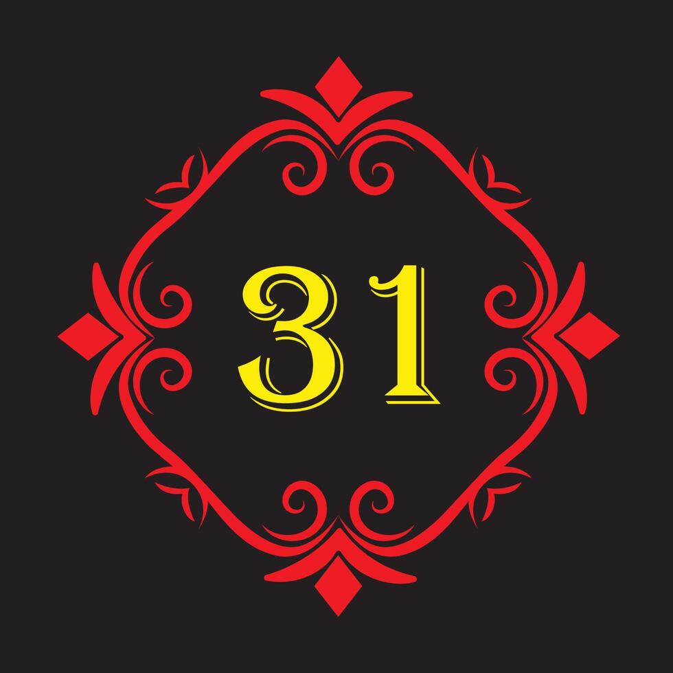 vector 31 number design 22182029 Vector Art at Vecteezy