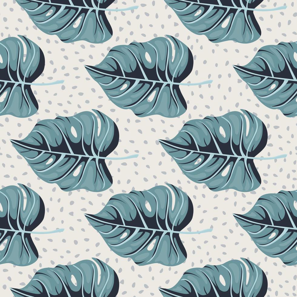 Stylized tropical pattern, palm leaves floral background. Abstract exotic plant seamless pattern. Botanical leaf wallpaper. vector