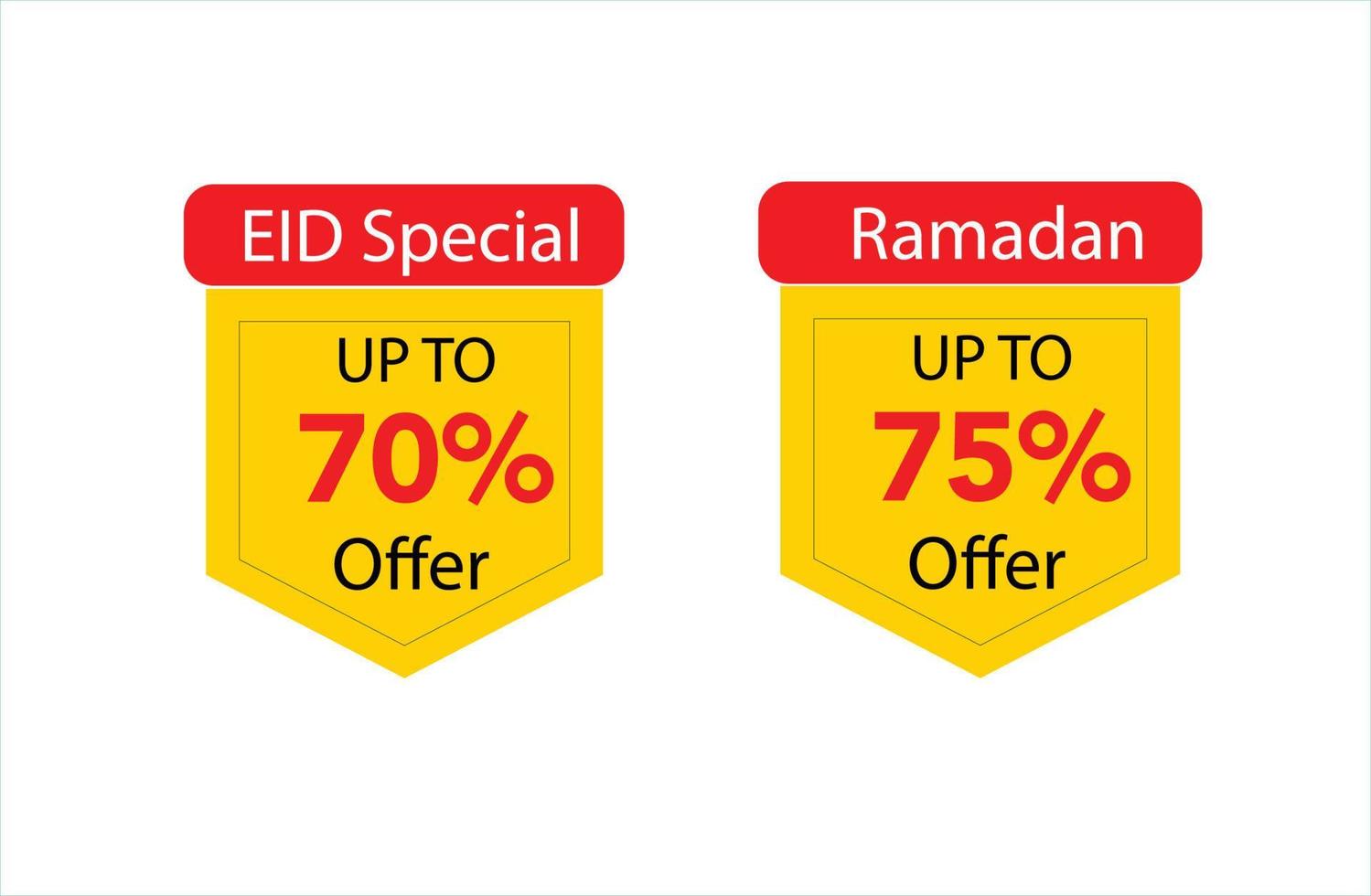 Ramadan and Eid offer Template vector illustration
