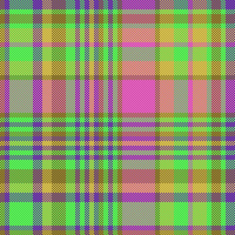 Seamless textile check. Vector texture pattern. Plaid fabric tartan background.