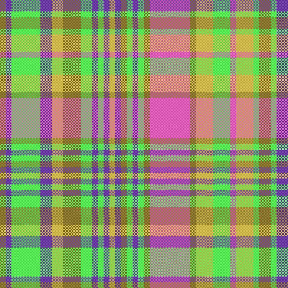 Seamless textile check. Vector texture pattern. Plaid fabric tartan background.