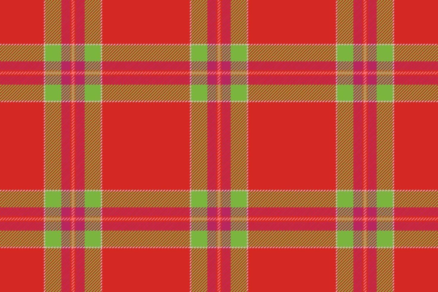 Plaid background, check seamless pattern in red. Vector fabric texture for textile print, wrapping paper, gift card or wallpaper.