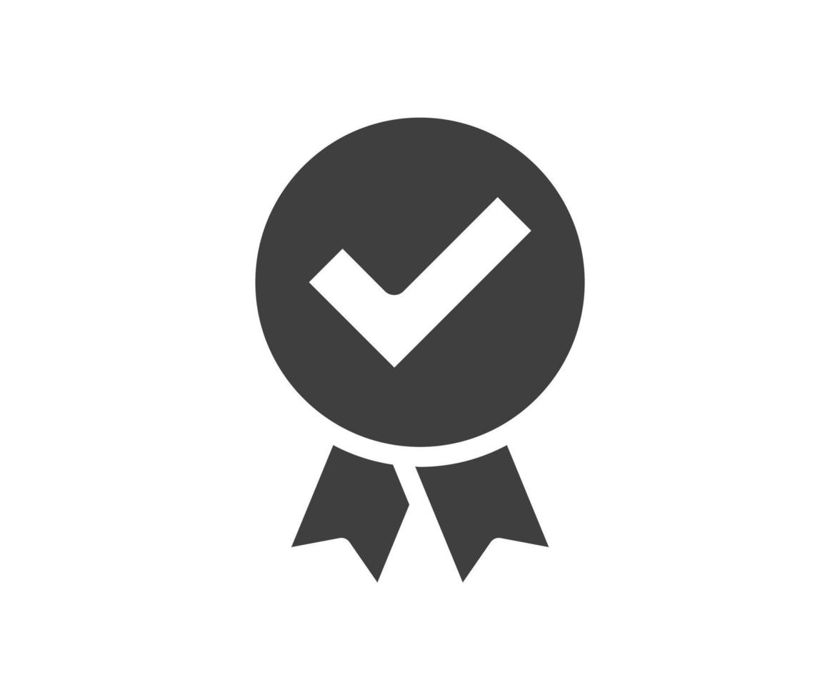 buen vector de icono. signo de éxito empresarial. símbolo de mejor calidad de correcto, verificado, certificado, aprobación, aceptado, confirmar, marca de verificación.