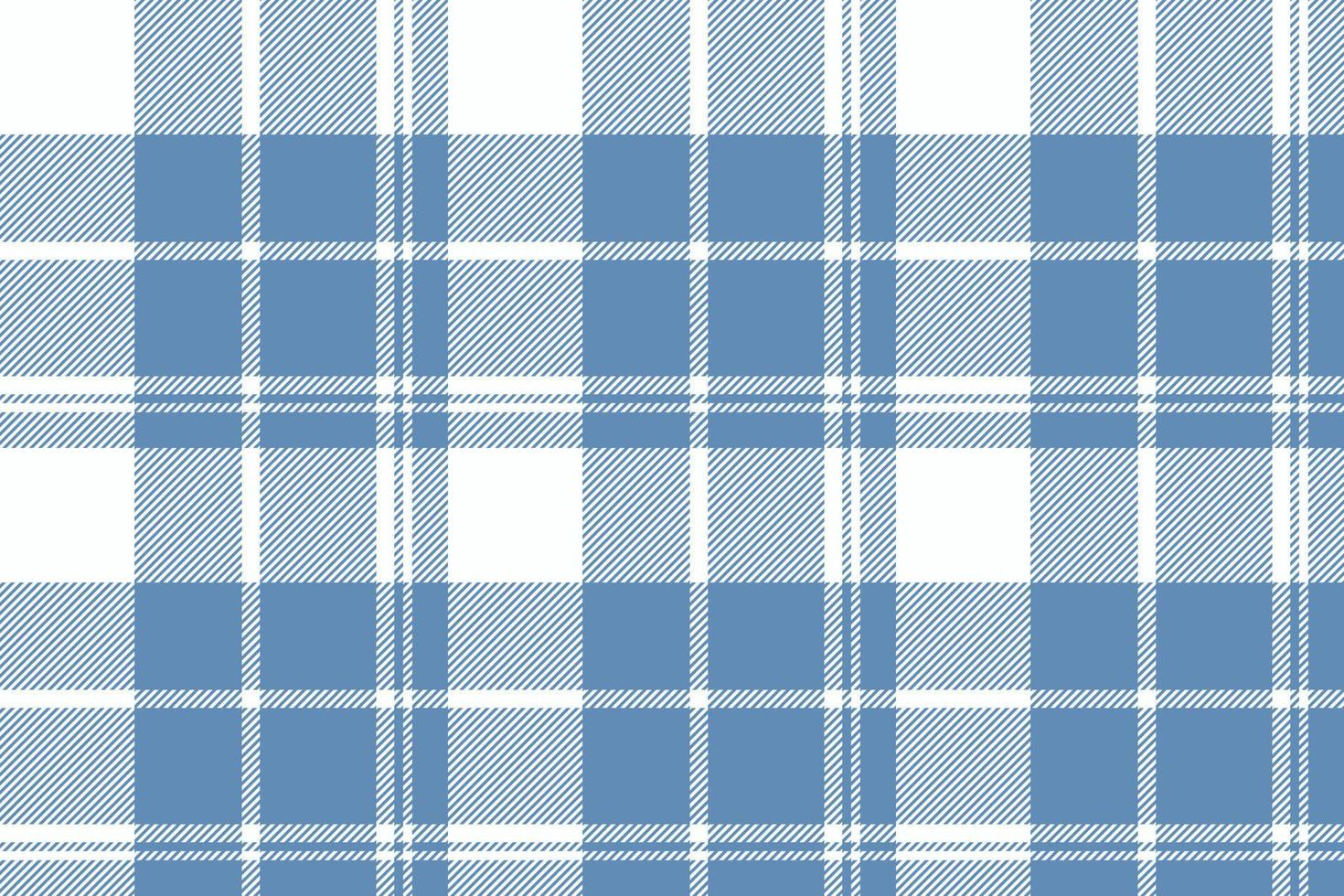 Plaid background, check seamless pattern in blue. Vector fabric texture for textile print, wrapping paper, gift card or wallpaper.