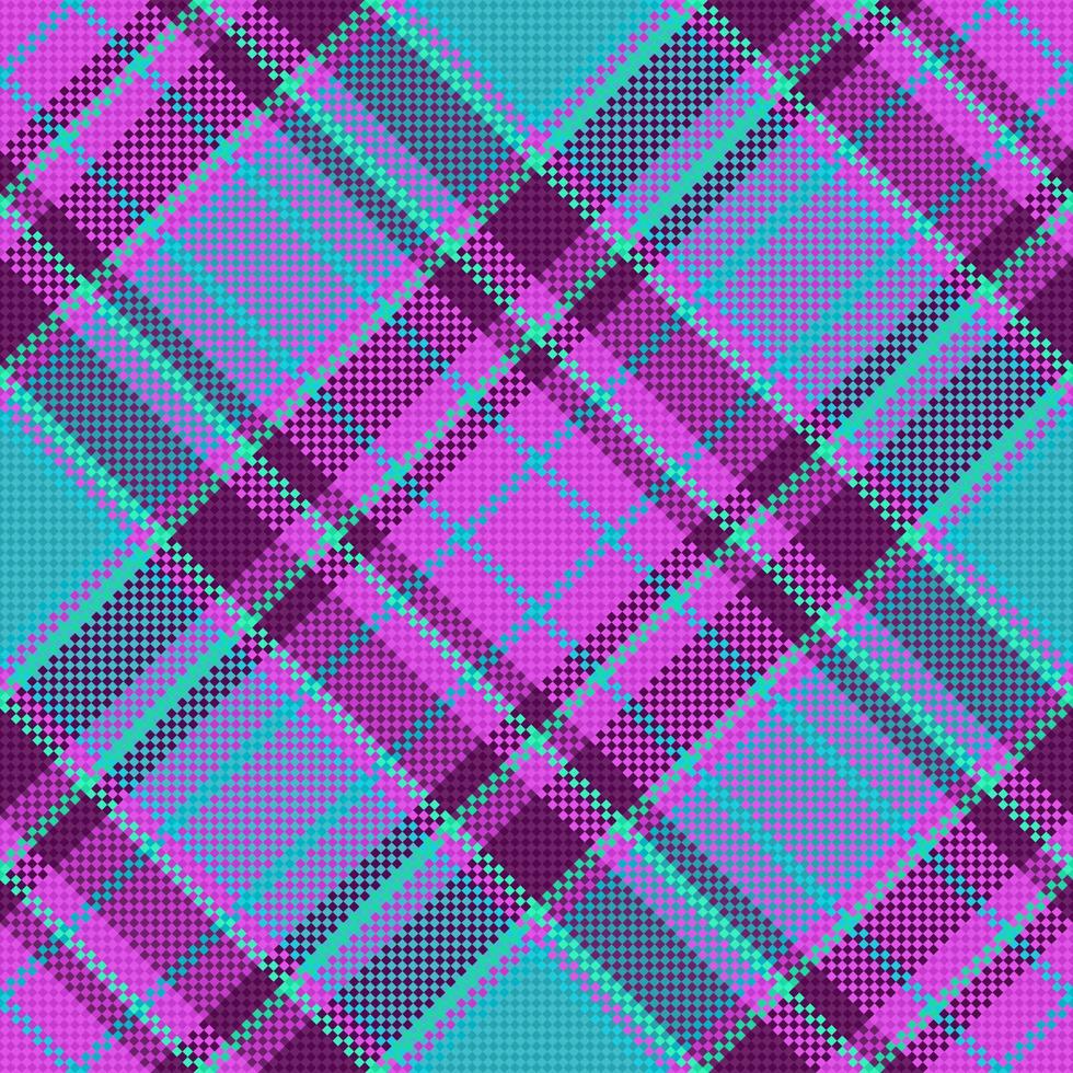 Fabric seamless tartan. Pattern textile plaid. Background check vector texture.