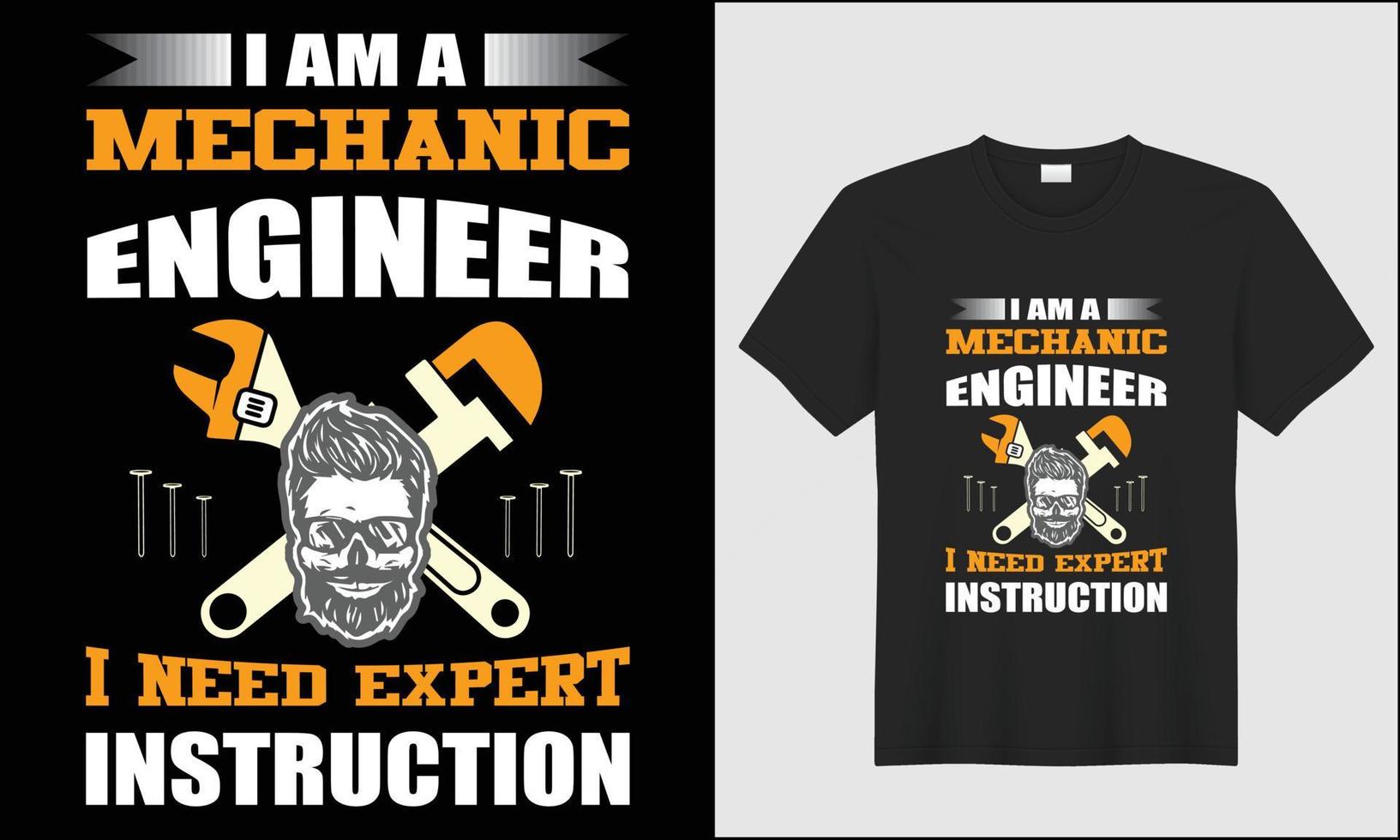 mechanic engineer expart illustration range vector t shirt design