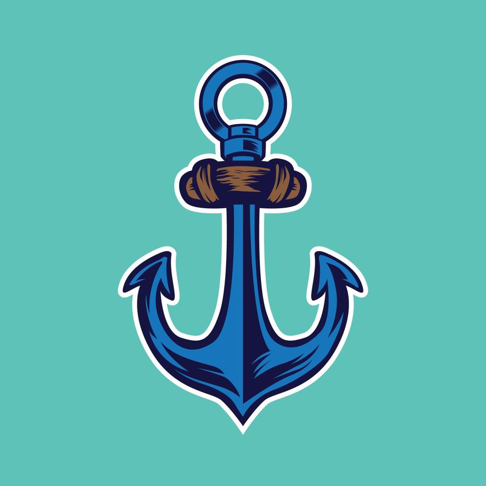 Anchor ship sea vector illustration