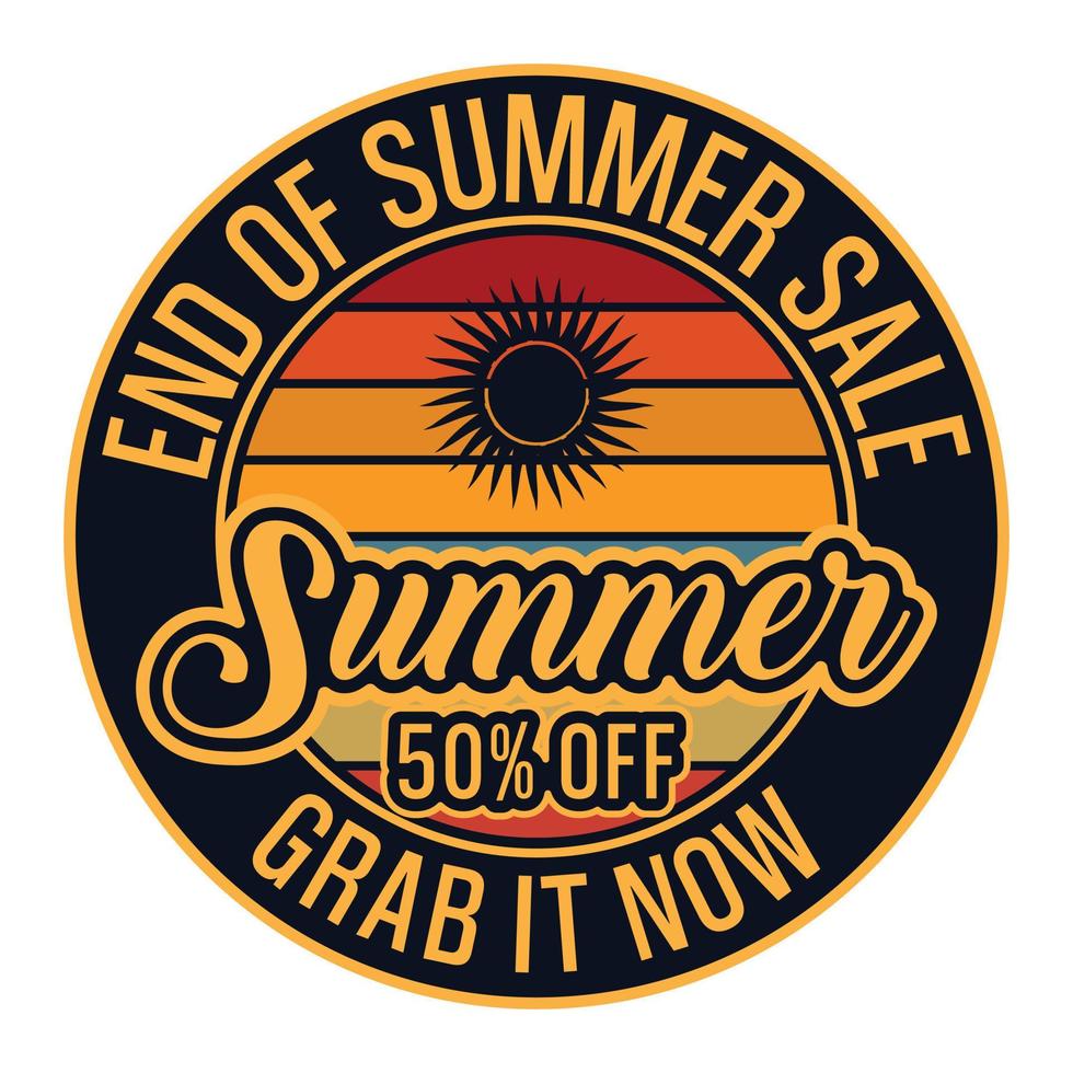 summer sale badge, summer special offer, limited offer seal, label, sticker, tag vector illustration, 50 percent discount only for summer time, special offer for summer time