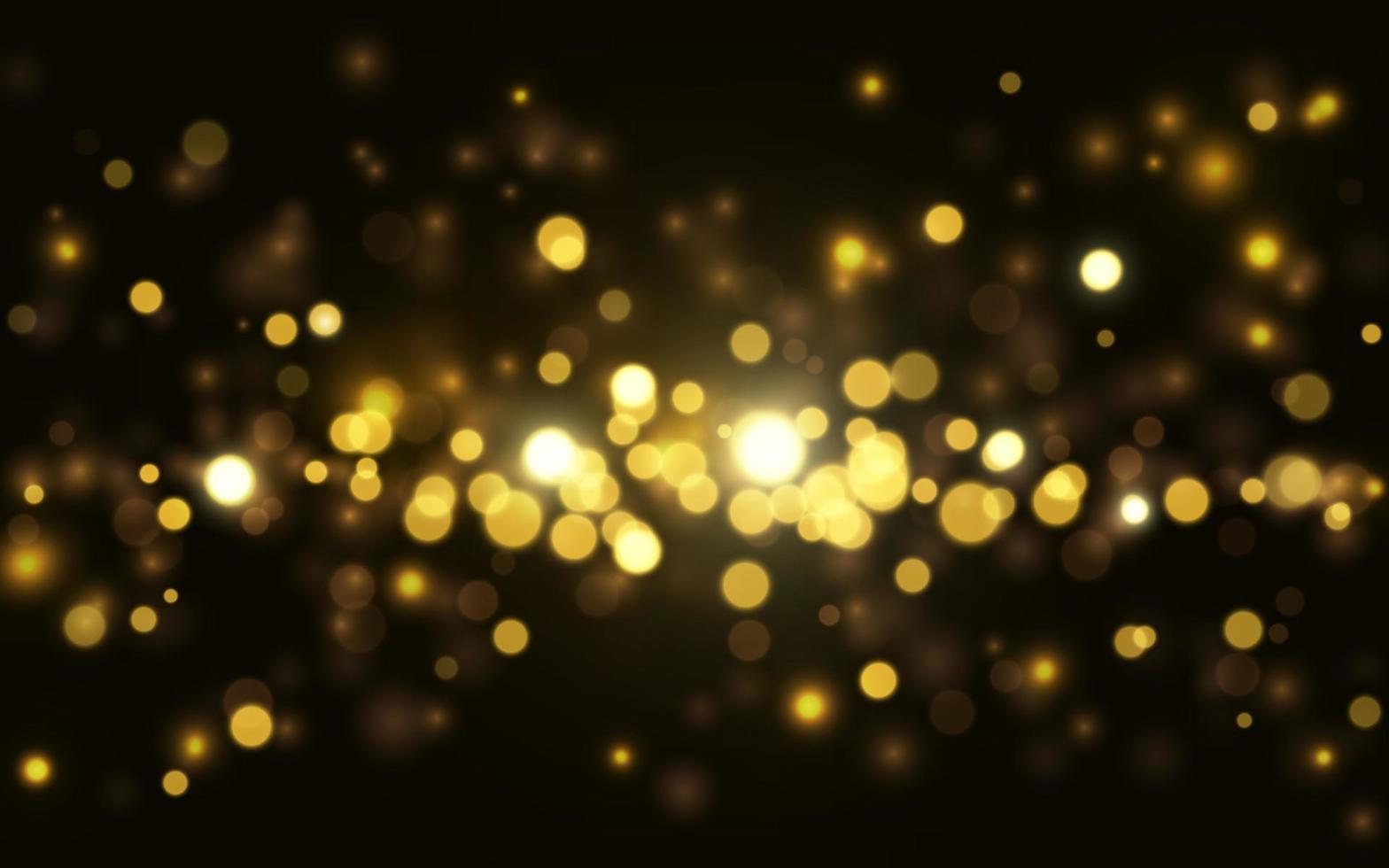 Golden luxury bokeh black background, Vector eps 10 illustration bokeh particles, Background decoration