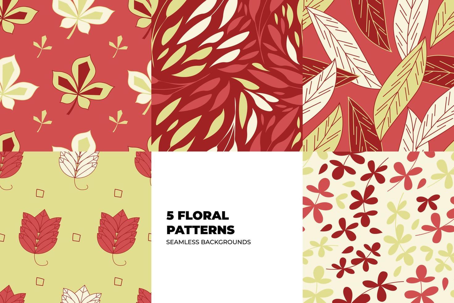 Botanical Background Set vector