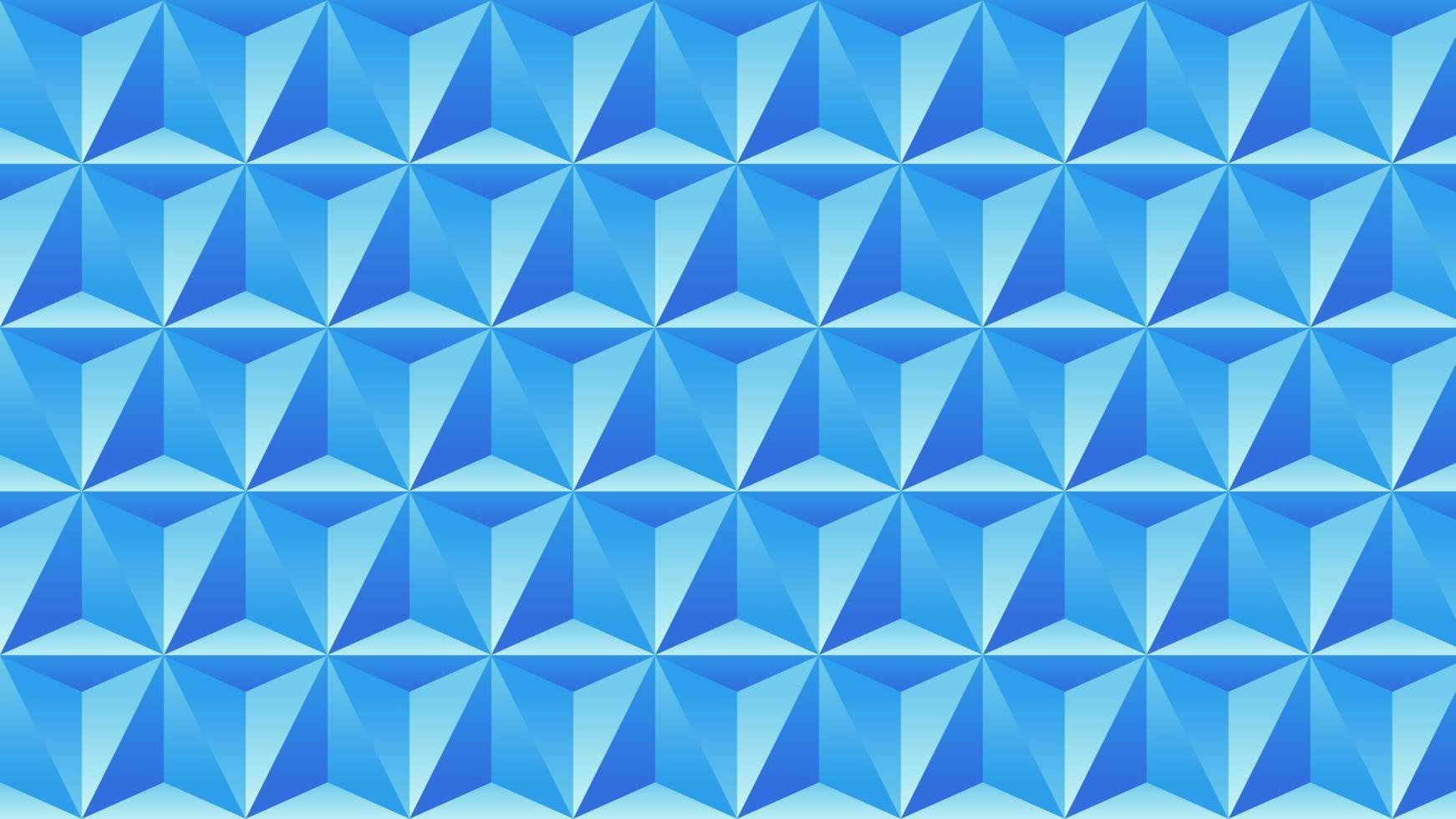 Pattern of 3d optical illusion triangle. Pattern of illusion pyramid. Vector illustration of 3d blue triangles. Geometric illusive for design graphic, background, wallpaper, layout or art