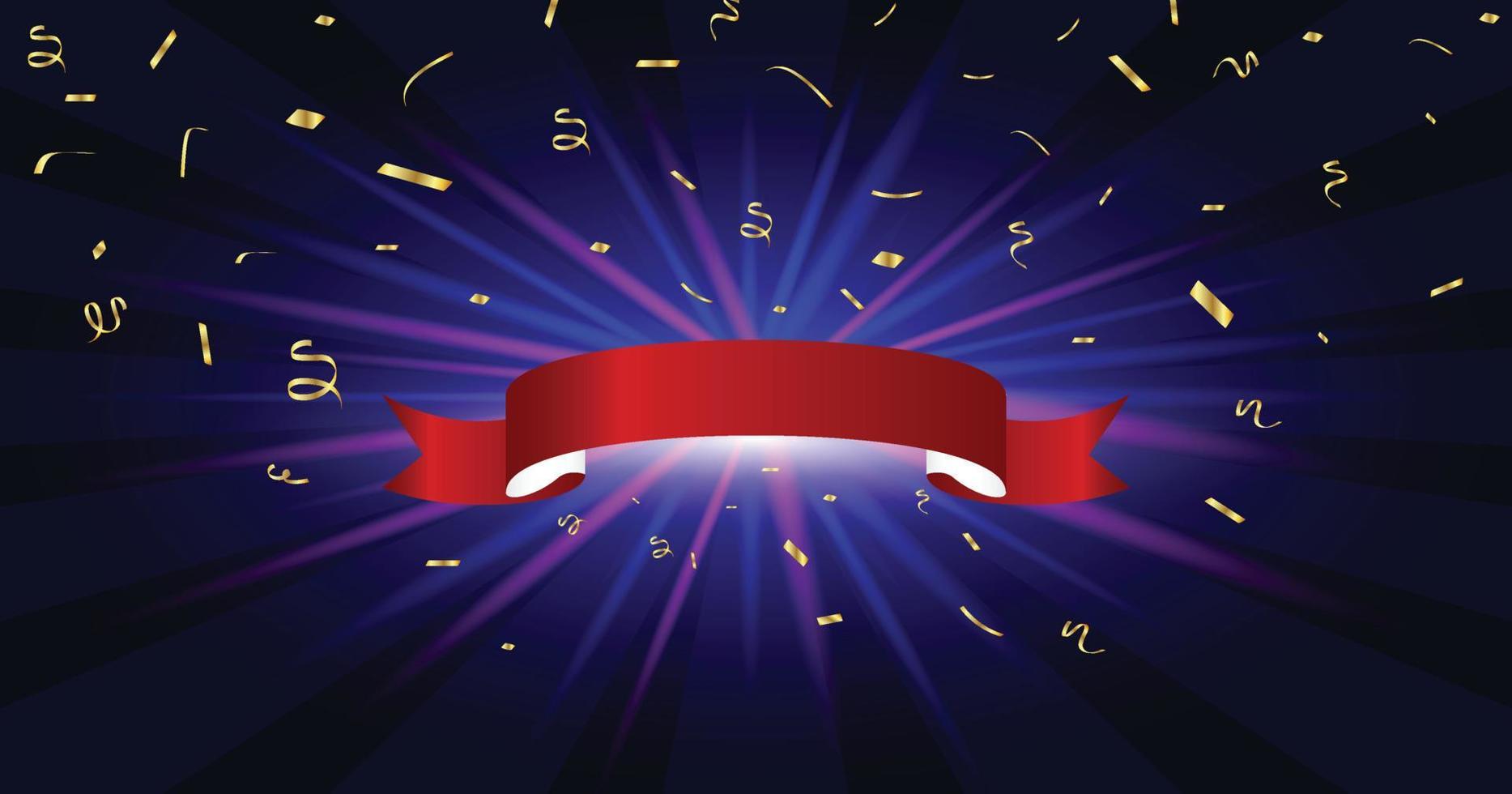 ribbon with a glowing and shiny background vector
