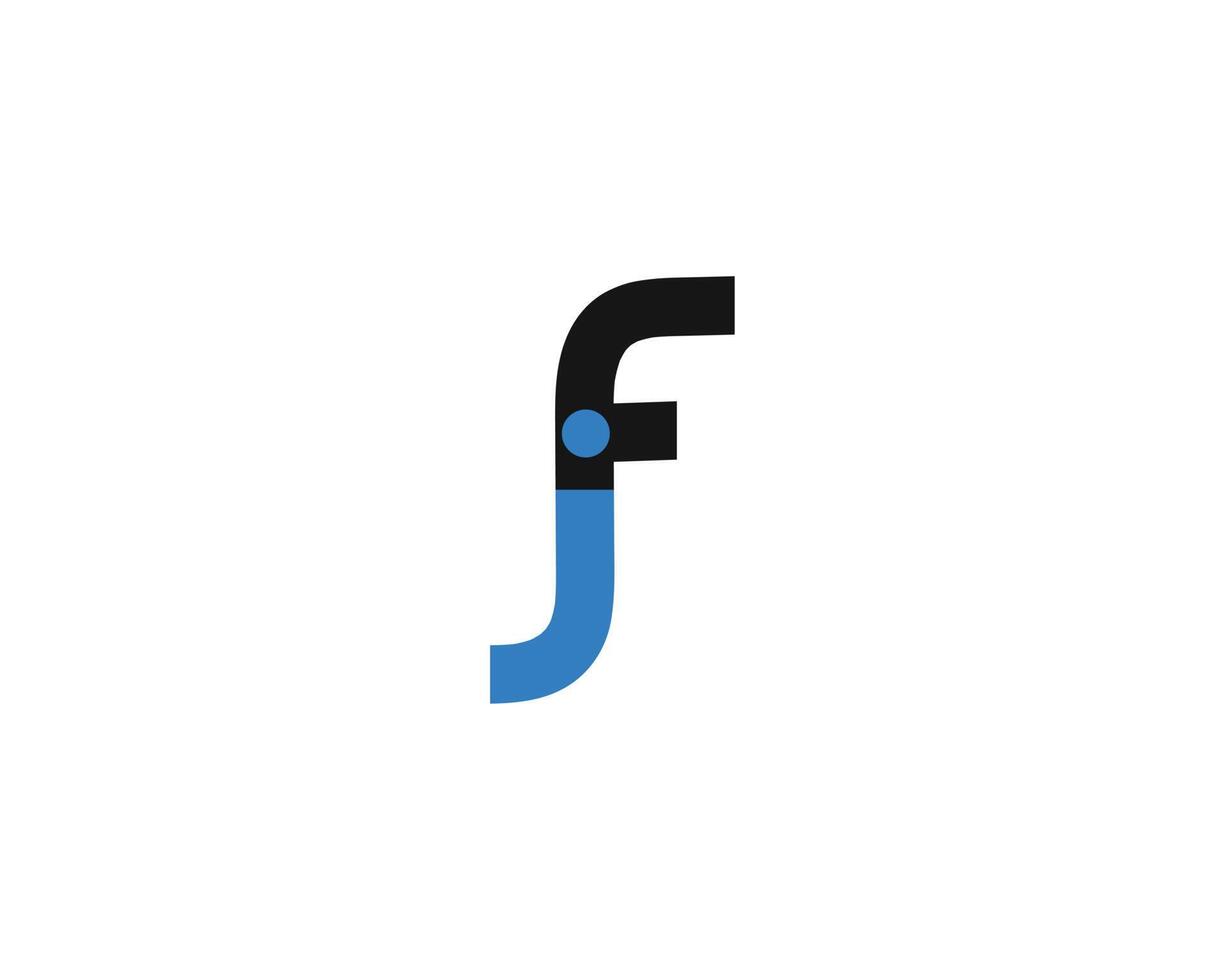creative letter JF logo design vector template
