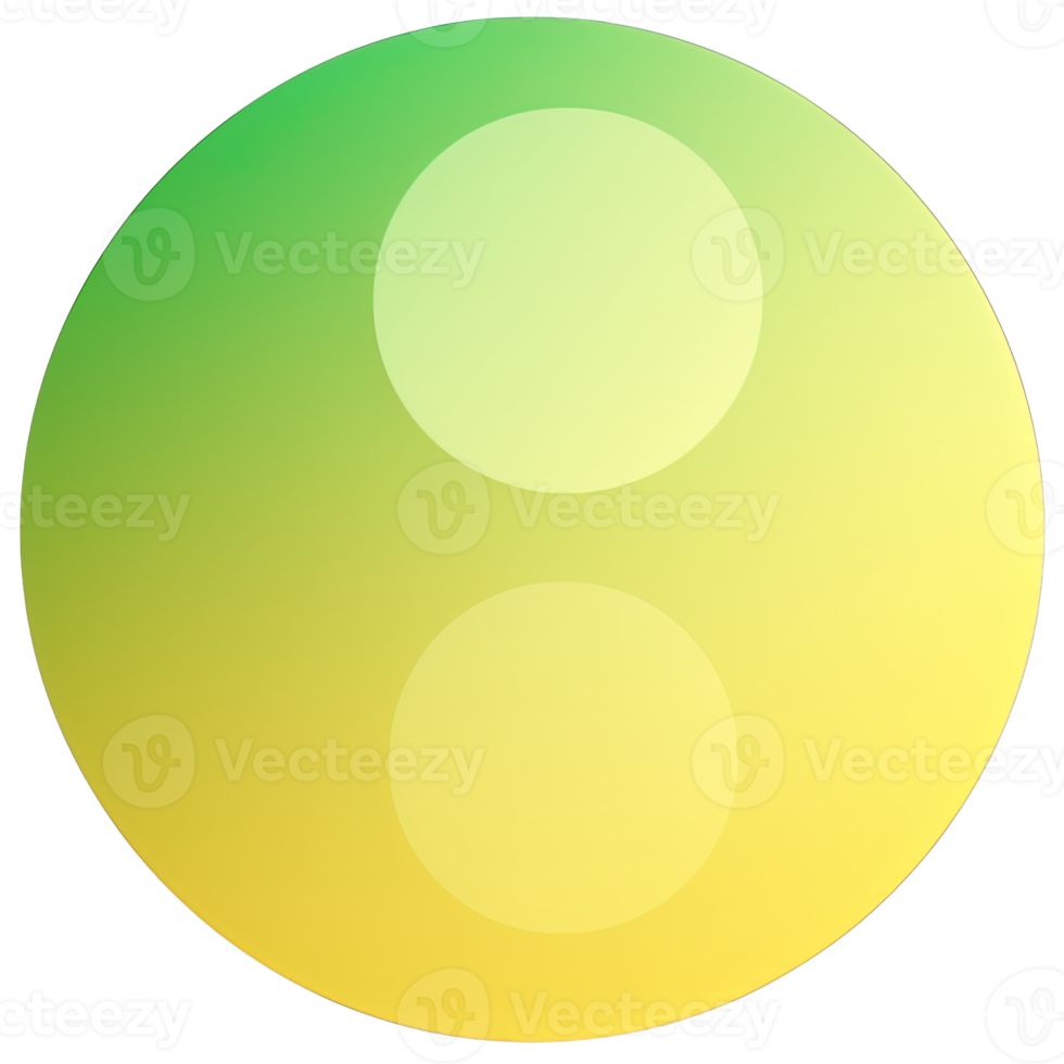 Green and yellow button isolated on white background. Vector illustration.Circle button with green and yellow gradients png