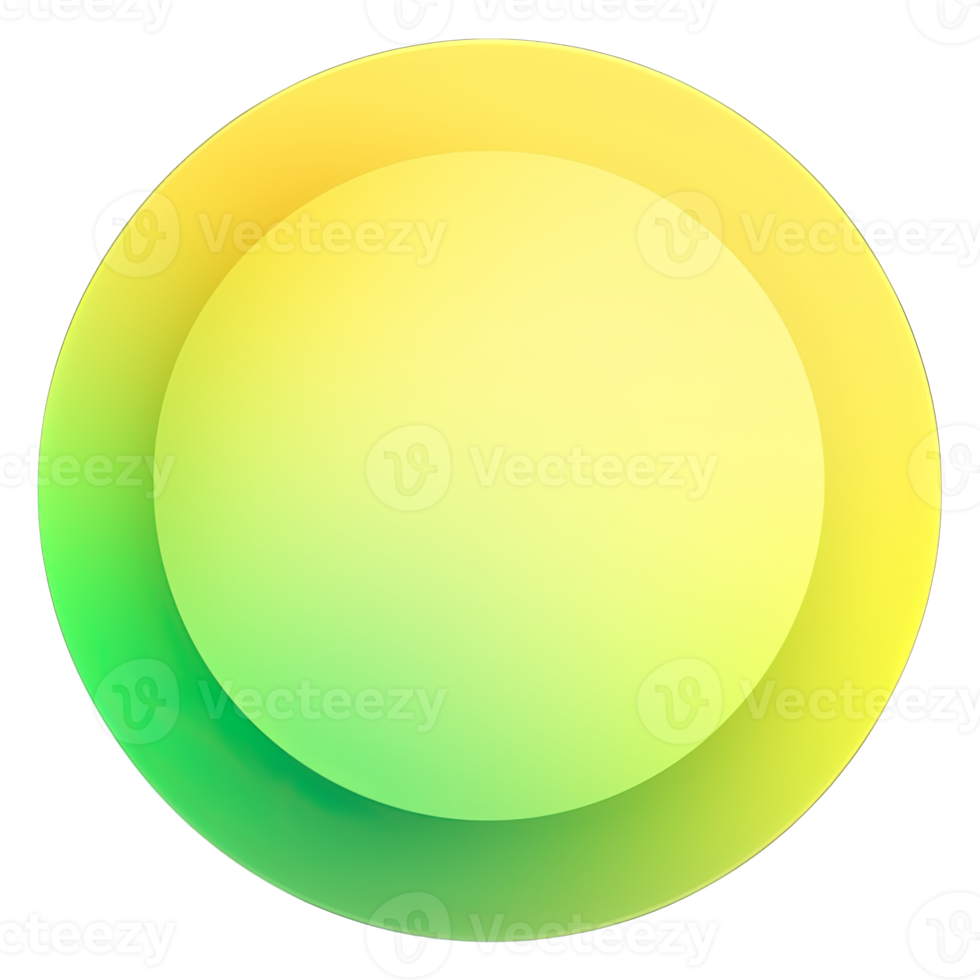 Grün und Gelb Taste isoliert auf Weiß Hintergrund. Vektor Abbildung.Kreis Taste mit Grün und Gelb Farbverläufe png