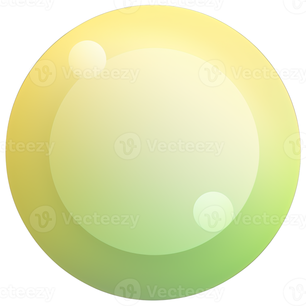 Green and yellow button isolated on white background. Vector illustration.Circle button with green and yellow gradients png