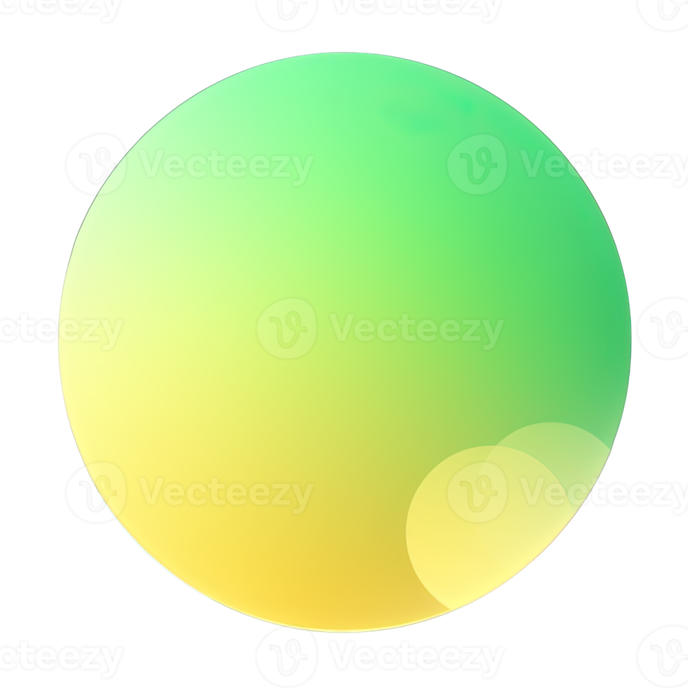 Green and yellow button isolated on white background. Vector illustration.Circle button with green and yellow gradients png