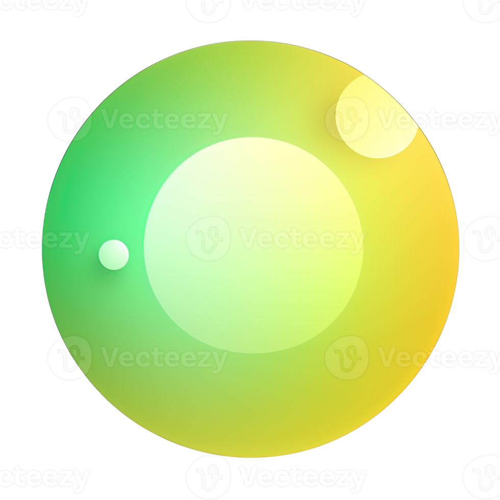 Green and yellow button isolated on white background. Vector illustration.Circle button with green and yellow gradients png