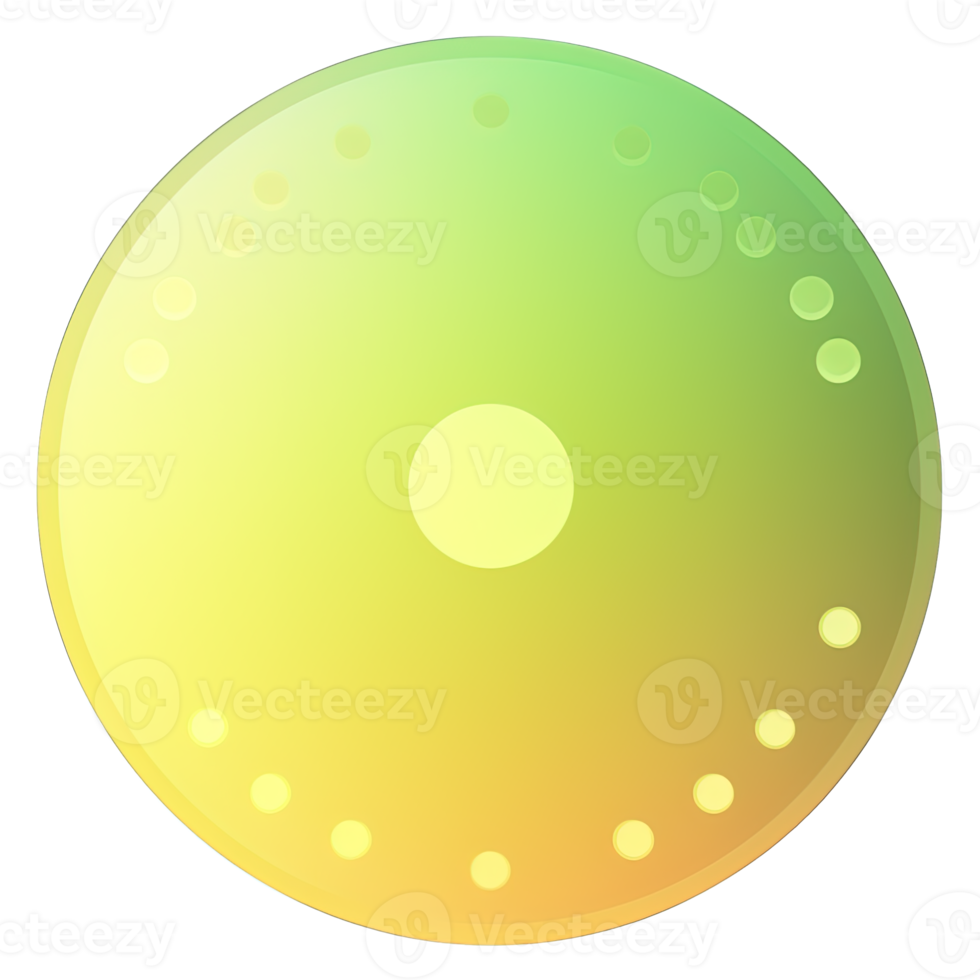 Green and yellow button isolated on white background. Vector illustration.Circle button with green and yellow gradients png