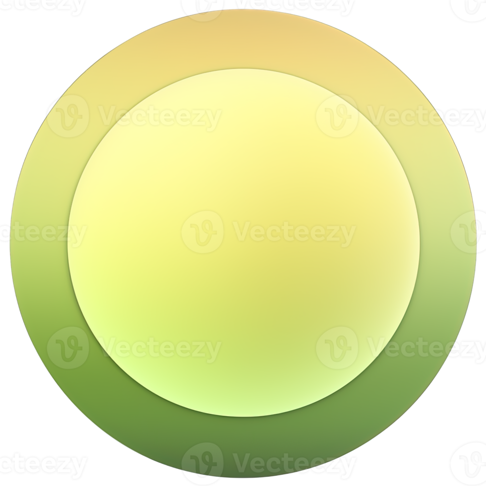 vert et Jaune bouton isolé sur blanc Contexte. vecteur illustration.cercle bouton avec vert et Jaune dégradés png