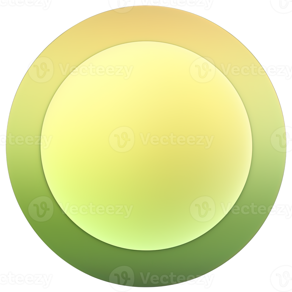 verde e amarelo botão isolado em branco fundo. vetor ilustração.círculo botão com verde e amarelo gradientes png