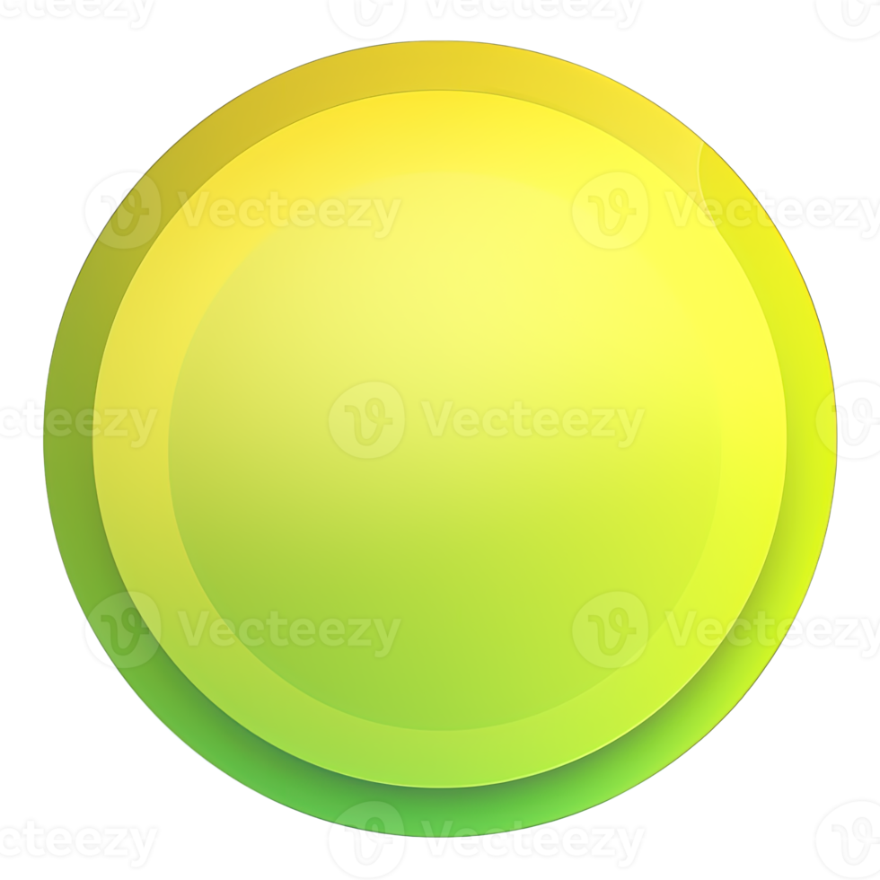 Green and yellow button isolated on white background. Vector illustration.Circle button with green and yellow gradients png