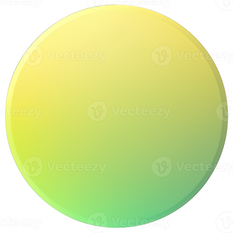 Green and yellow button isolated on white background. Vector illustration.Circle button with green and yellow gradients png