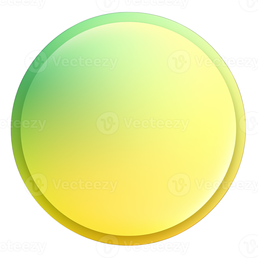 Green and yellow button isolated on white background. Vector illustration.Circle button with green and yellow gradients png