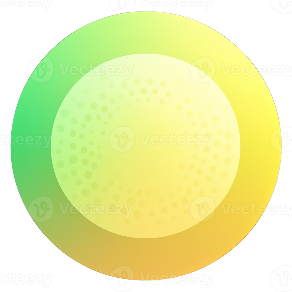 Green and yellow button isolated on white background. Vector illustration.Circle button with green and yellow gradients png