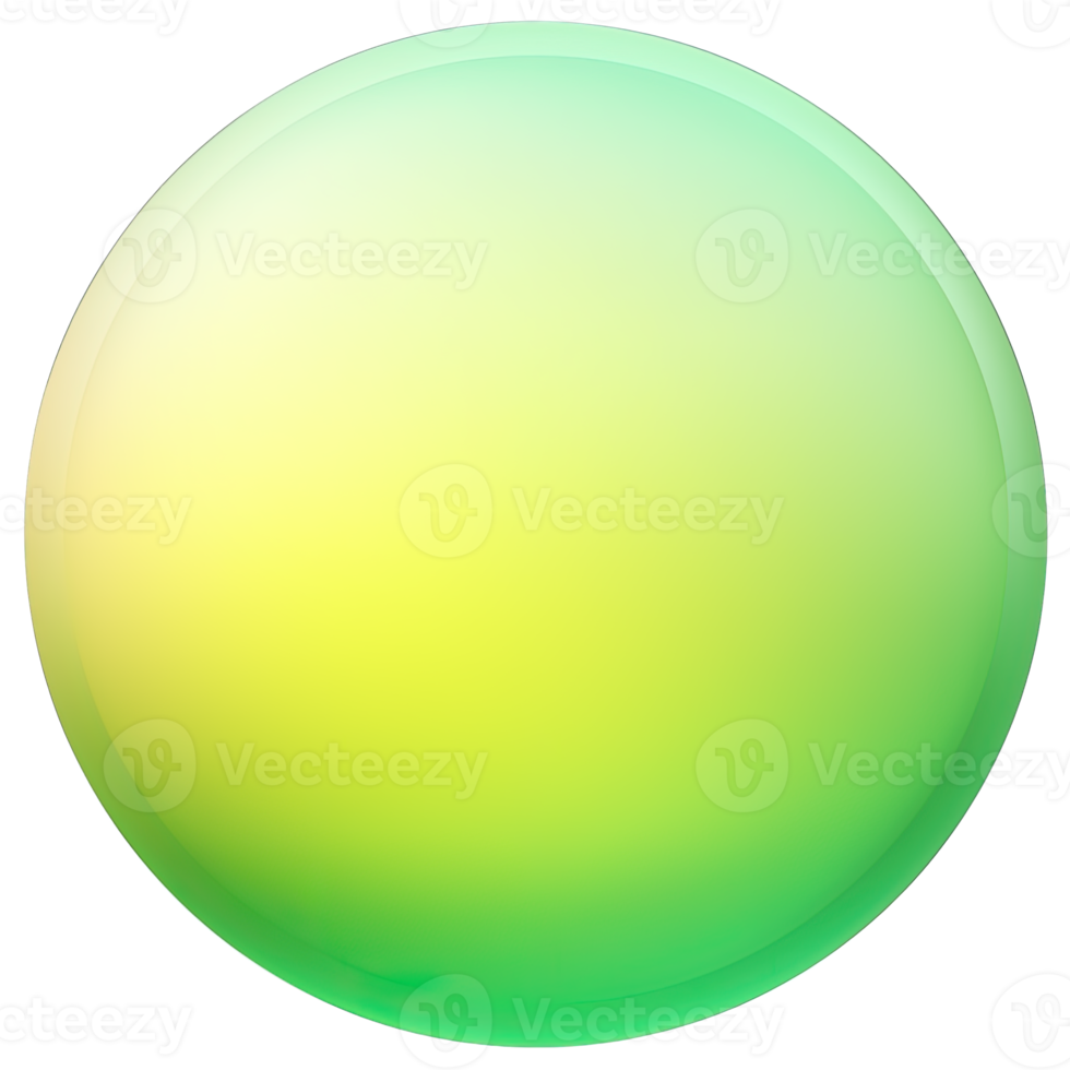 Green and yellow button isolated on white background. Vector illustration.Circle button with green and yellow gradients png