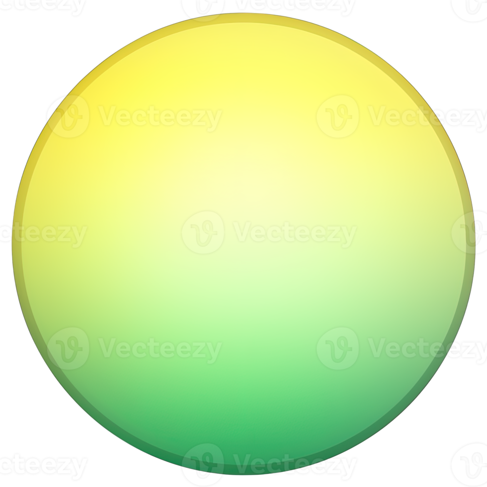 groen en geel knop geïsoleerd Aan wit achtergrond. vector illustratie.cirkel knop met groen en geel hellingen png