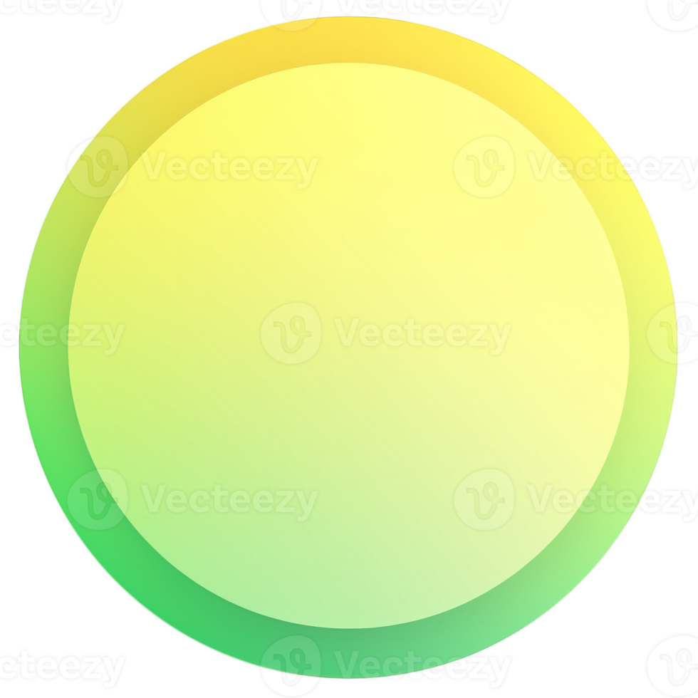 Green and yellow button isolated on white background. Vector illustration.Circle button with green and yellow gradients png