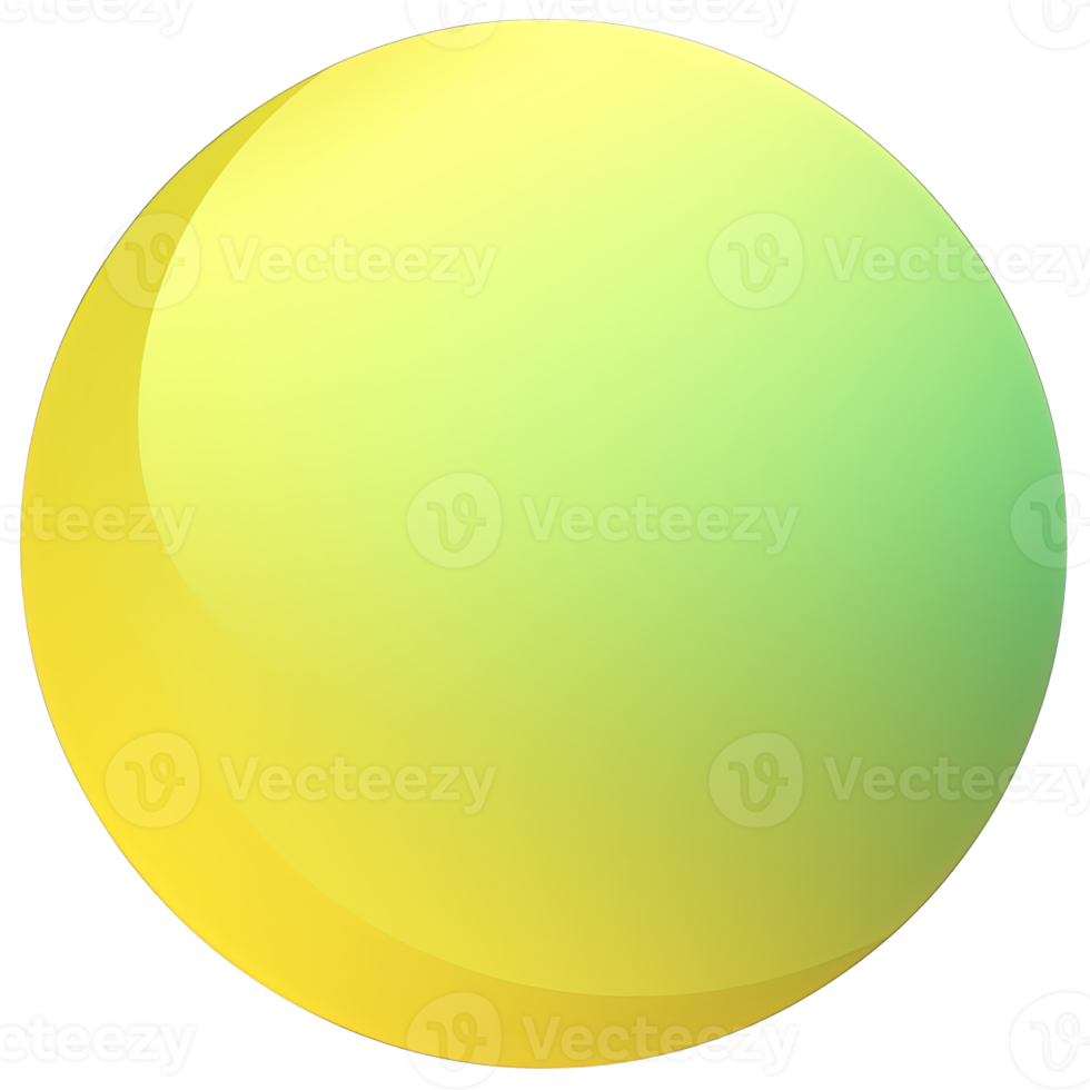 Green and yellow button isolated on white background. Vector illustration.Circle button with green and yellow gradients png