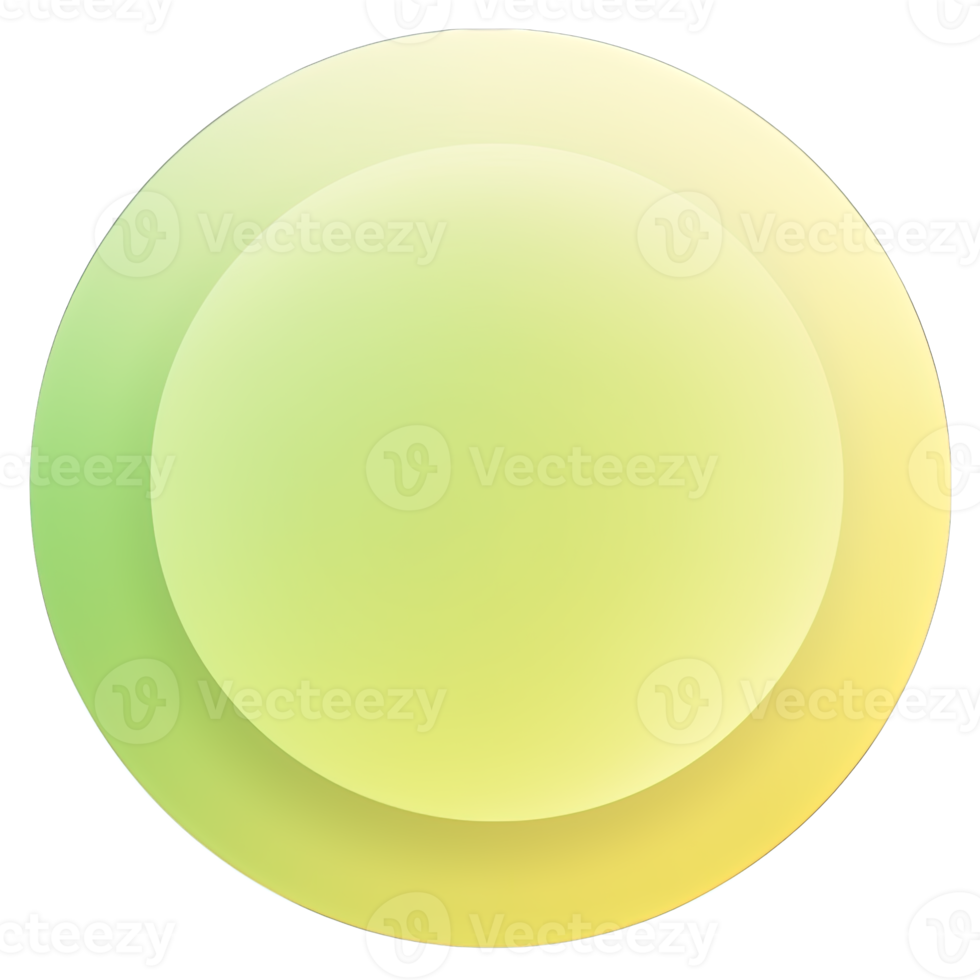 Green and yellow button isolated on white background. Vector illustration.Circle button with green and yellow gradients png