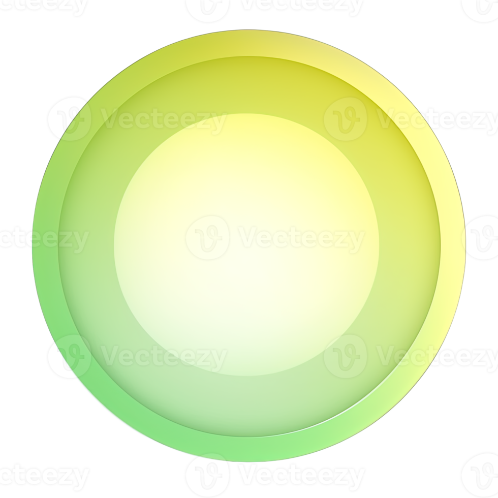 Green and yellow button isolated on white background. Vector illustration.Circle button with green and yellow gradients png