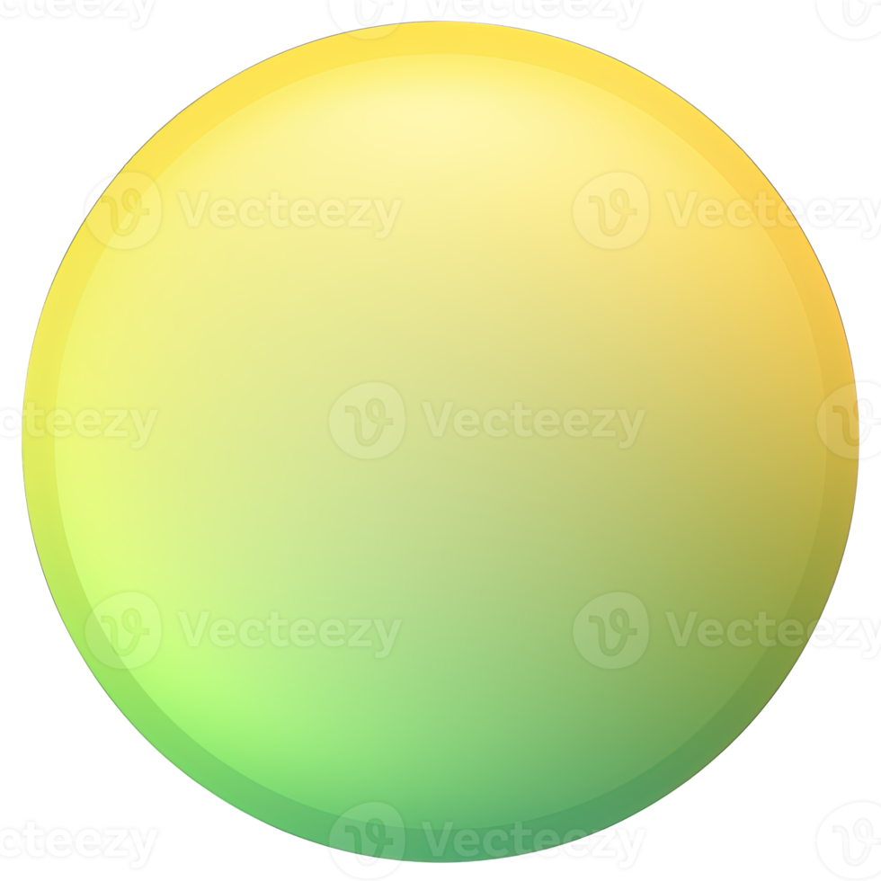 Green and yellow button isolated on white background. Vector illustration.Circle button with green and yellow gradients png