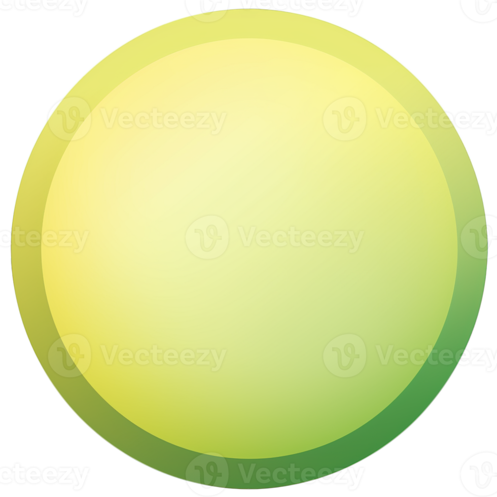 groen en geel knop geïsoleerd Aan wit achtergrond. vector illustratie.cirkel knop met groen en geel hellingen png