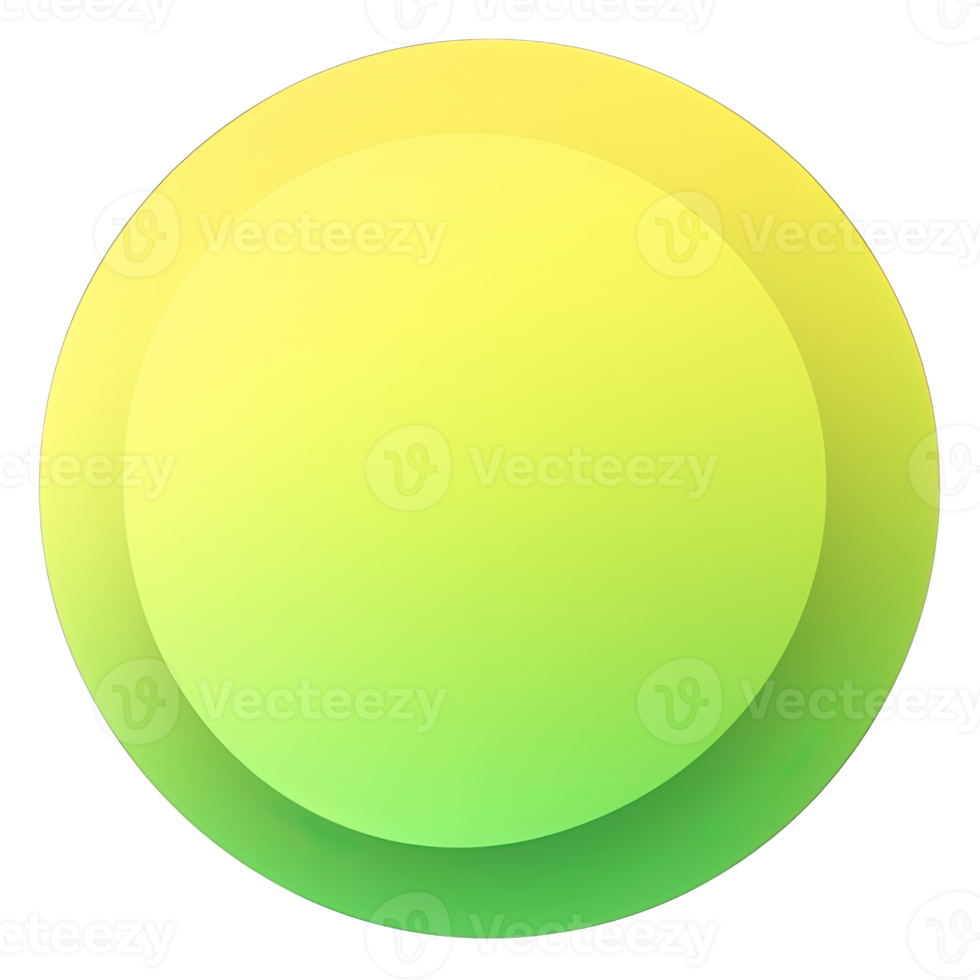 Green and yellow button isolated on white background. Vector illustration.Circle button with green and yellow gradients png