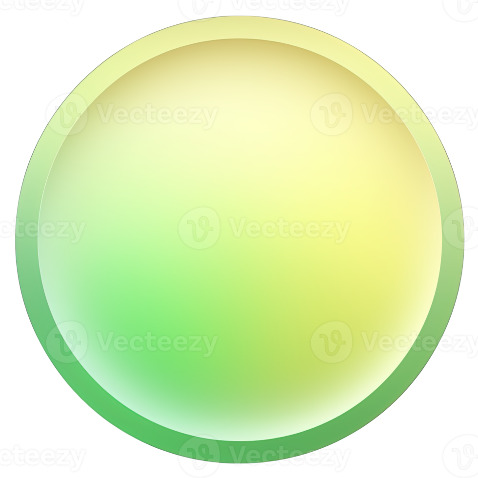 Green and yellow button isolated on white background. Vector illustration.Circle button with green and yellow gradients png