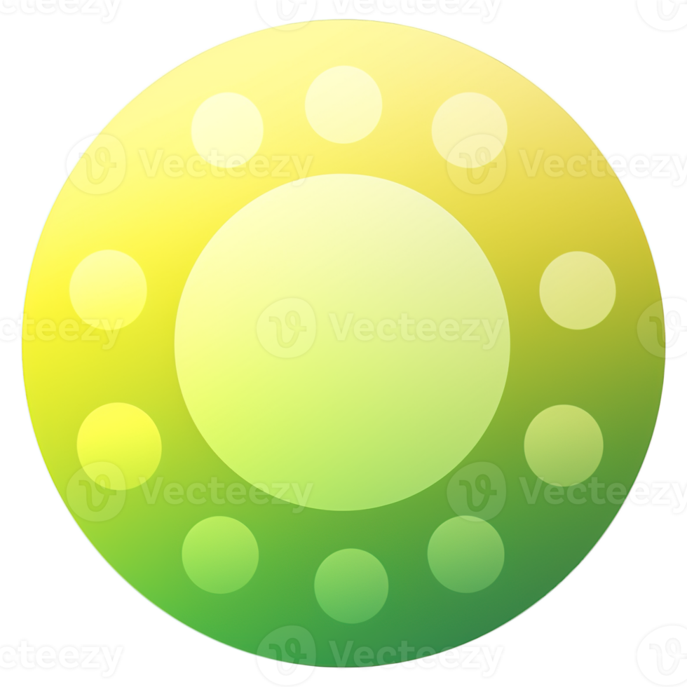 verde e giallo pulsante isolato su bianca sfondo. vettore illustrazione.cerchio pulsante con verde e giallo gradienti png