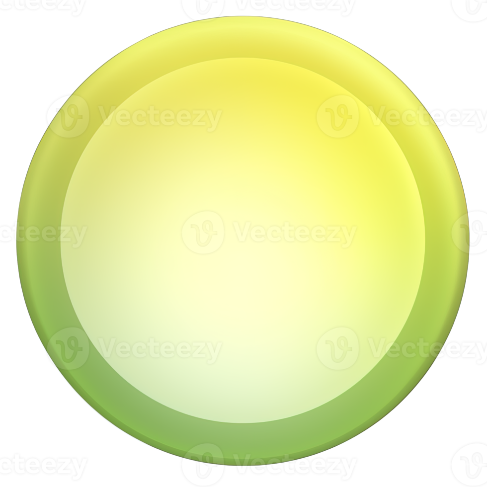 Green and yellow button isolated on white background. Vector illustration.Circle button with green and yellow gradients png