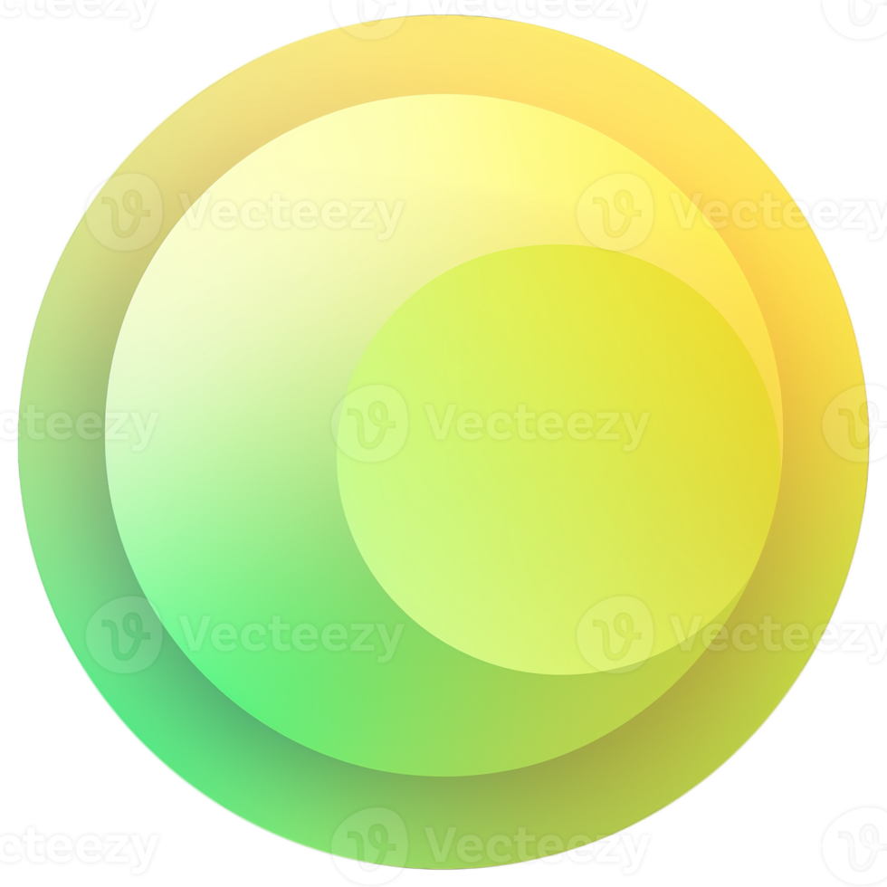 groen en geel knop geïsoleerd Aan wit achtergrond. vector illustratie.cirkel knop met groen en geel hellingen png