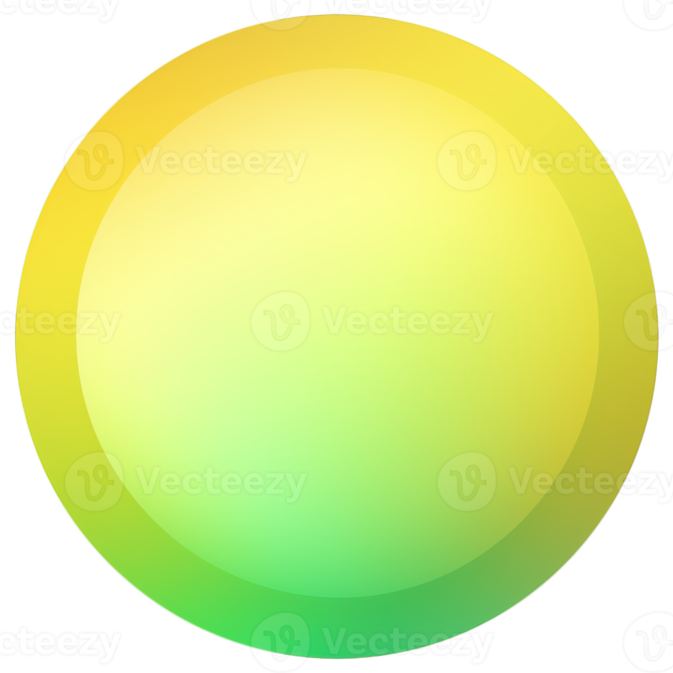 verde e amarelo botão isolado em branco fundo. vetor ilustração.círculo botão com verde e amarelo gradientes png