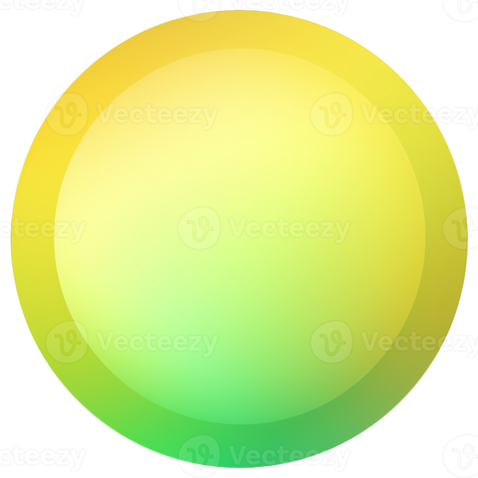 vert et Jaune bouton isolé sur blanc Contexte. vecteur illustration.cercle bouton avec vert et Jaune dégradés png