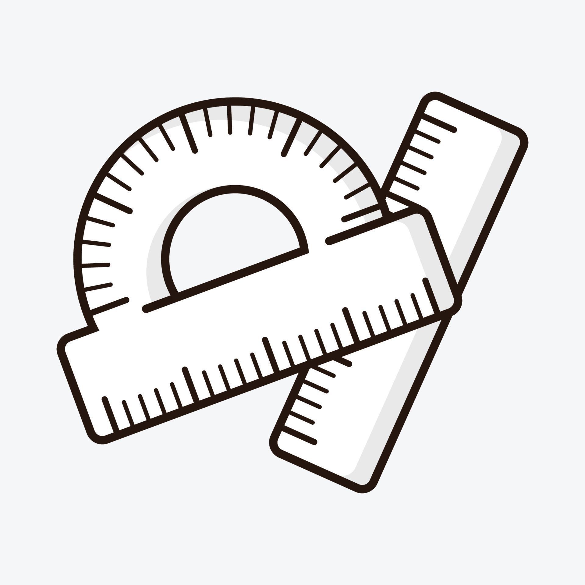 Illustration of Ruler and Protractor Vector 22183065 Vector Art at Vecteezy