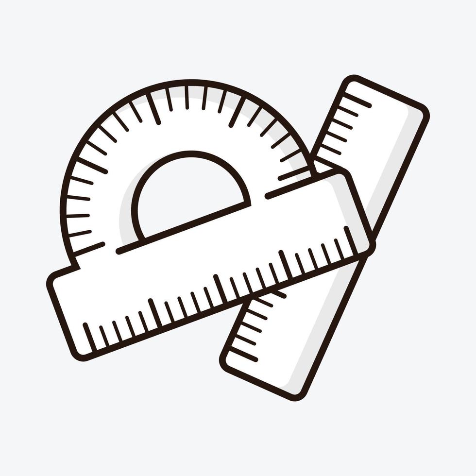 Illustration of Ruler and Protractor Vector 22183065 Vector Art at Vecteezy