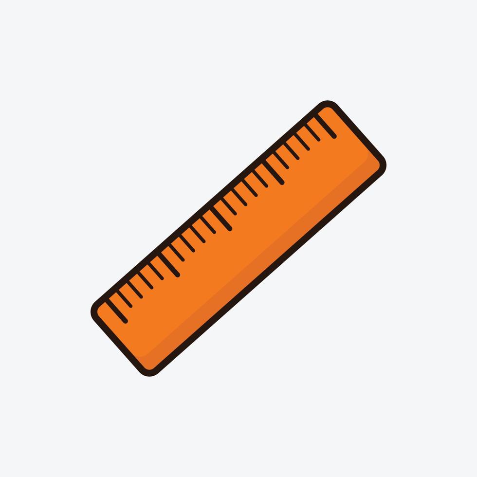 Illustration of Orange Ruler Vector